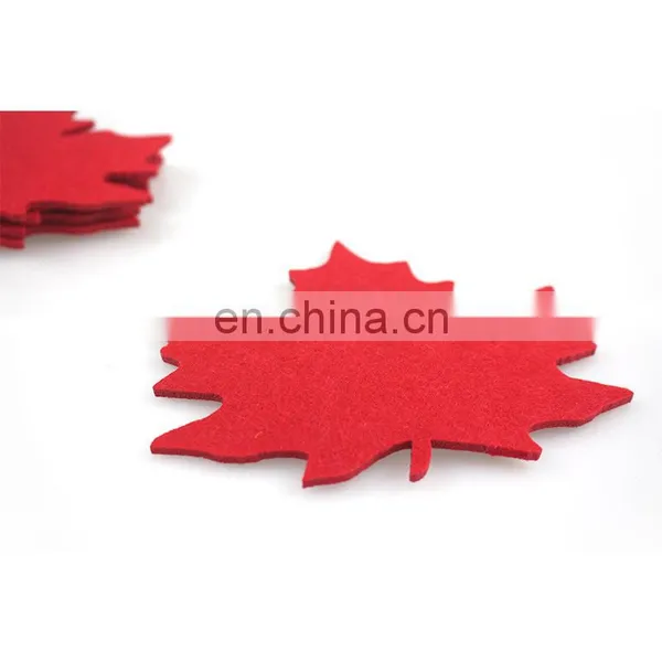 Customized Laser Cutting Maple Leaves Design Felt Placemat From China Supplier photo-6