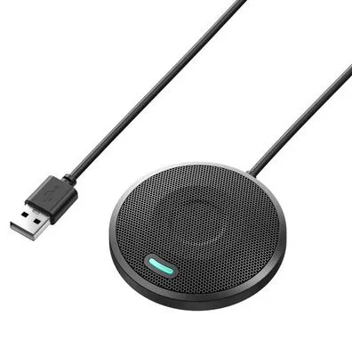 FX12 USB2.0 Turnover Auto Mute 360 Omnidirectional Conference Condenser Microphone photo-2