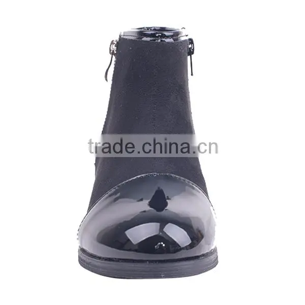 Groundwork Safety Double Zipper Ankle Boots Superfly Low Heel Boots in China photo-3