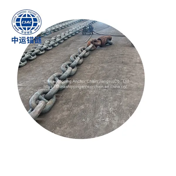 68mm Black Painted Floating Wind Power Platform Studless Link Anchor Chain