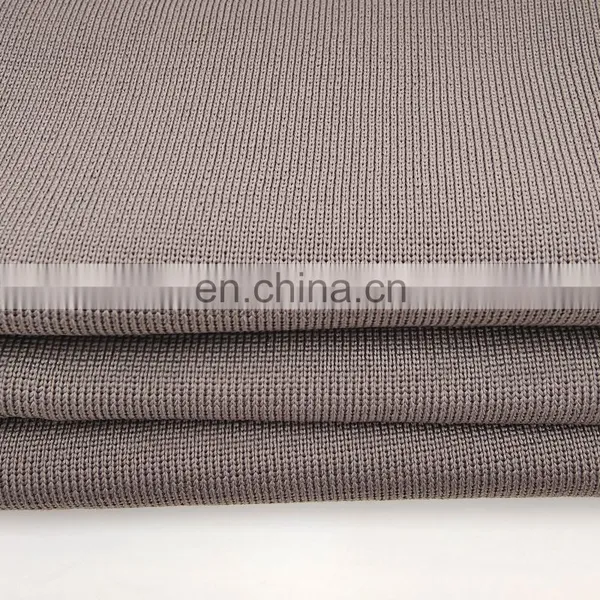 Custom Colors High Stretch Circular Elastic Stripe Rib Ribbed Cuffs Fabric photo-4
