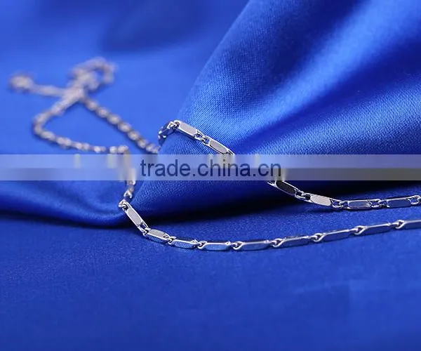 Yiwu Wholesale Jewelry Rhodium Plated Brass Chain Beautiful Oblong Shape Necklace photo-5