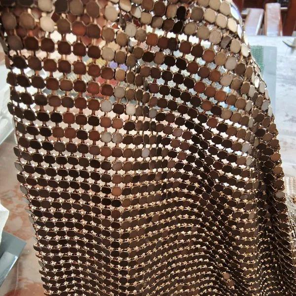 Factory Direct Supply of Sequined Wire Mesh, Soft Metal Mesh Curtains, and Colored Chainmail for Home Decoration. photo-3