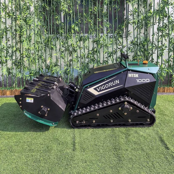 Tracked Agriculture Gasoline Powered Commercial Brushless DC Servo Motor Remote Controlled Electric Starter Flail Mower 2-Stroke photo-3