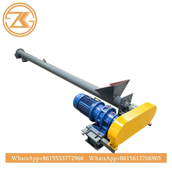 Steel Shaftless U-Trough Screw Conveyor, Tubular Fly Ash Auger Lifting Machine, Customizable Size & Capacity photo-3