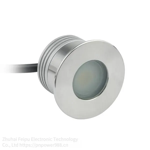 1w Low-voltage Led Floor Lamp, Led Deck Lamp, Led rv Lamp, Pndb-1w-b Flat Round 304 Stainless Steel Surface Floor Lamp Wall photo-4