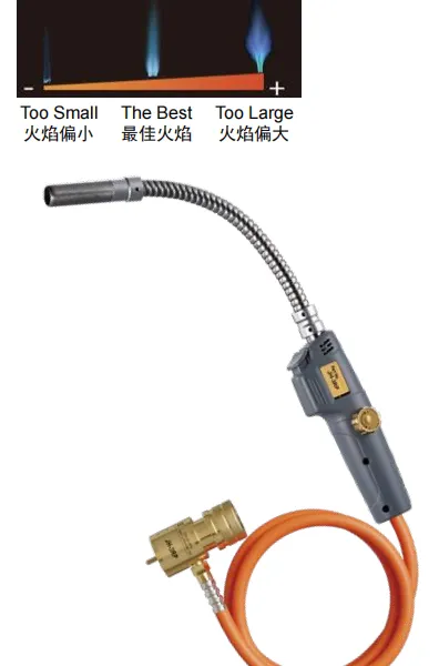 WH‑SSVNP Patented Flexible Stainless Tube MAPP Hose Torch All‑Directional Gooseneck Torch
