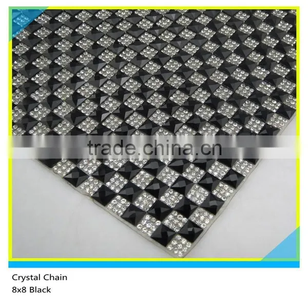 24*40 cm Blue Spot Iron On Silver Rhinestone Glue Roll Mesh 2mm/ 3mm photo-6