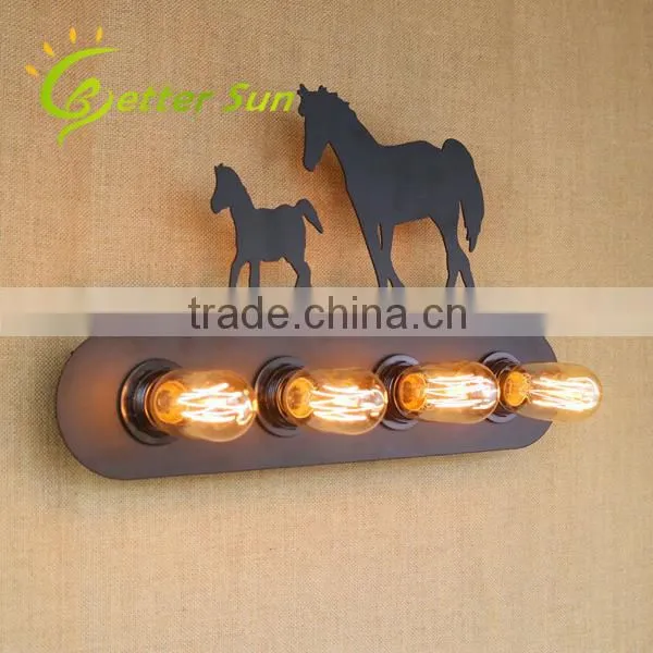 Two Horse Fancy Designs Wall Lamp Wall Light/Classic Wall Sconce photo-3