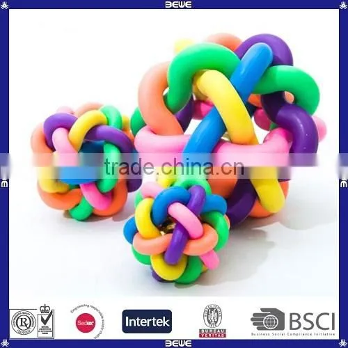 Rainbow Color Soft Rubber Vocal Cheap Balls Pet Toys Ball photo-3