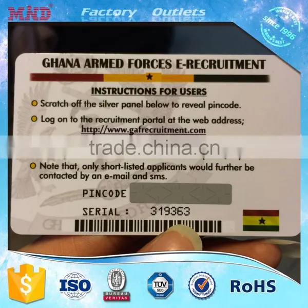 MDC101 High Quality Scratch Prepaid Card With Hologram Scratch Panel Supplier's Choice photo-5