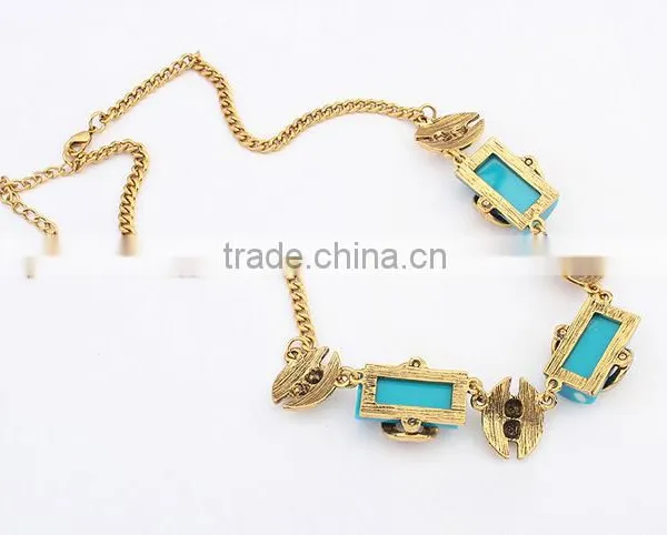 Fashion New Design Personality Metal Geometry Pendant Necklace Jewelry Set photo-5