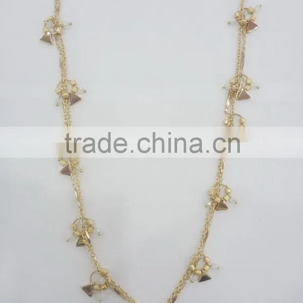 FASHION SPECIAL CHAIN CHARM NECKLACE EARRING SET photo-2