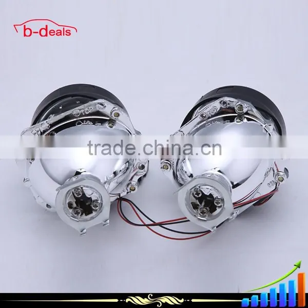 2.5 Inch H1 H7 H4 Hid Projector Lens With Yellow White Colors Smd Angel Eyes photo-5