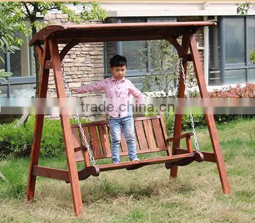 Garden Outdoor Wooden Garden Furniture Swing Chair Anticorrosive Wood