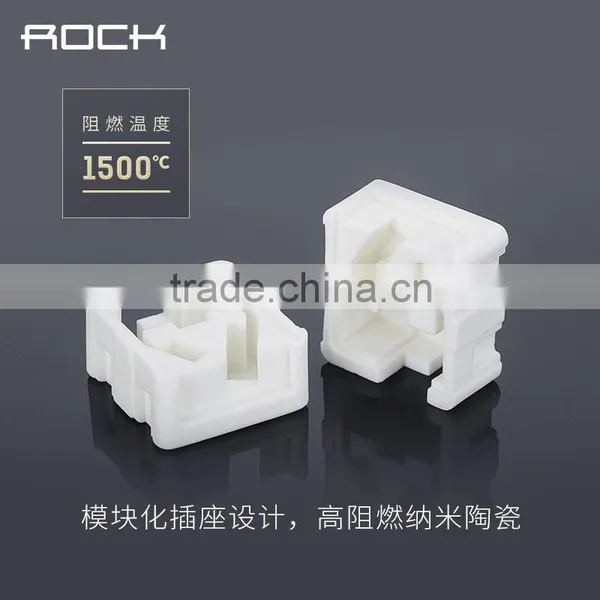 Rock pc Nano Ceram Power Strip Socket With 4 USB Smart Socket Plug Multifunctional Smart Power Strip Electronics photo-3