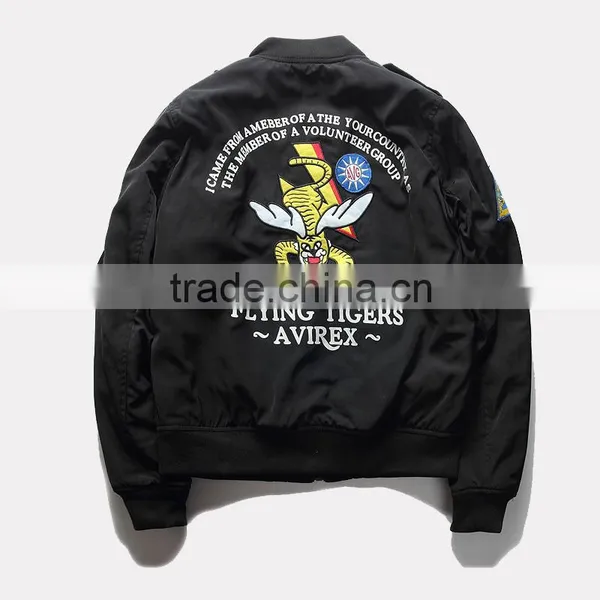 2016 Fashion Large Size Srping MA1 Air Force Pilot Coat Bomber Jacket With Retro Embroidery photo-6