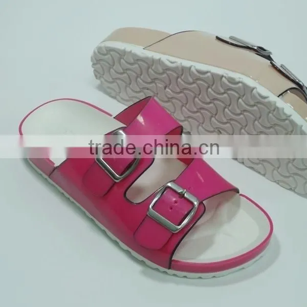 Fashion Lady Fancy Flat Heel Colorful PCU Slippers photo-3
