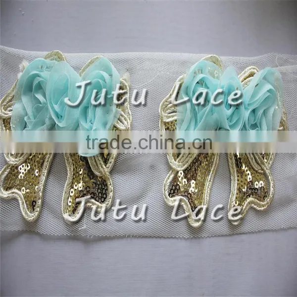 IN Stock 5 INCH Shabby Fabric Flowers Hair BOW Accessory photo-2