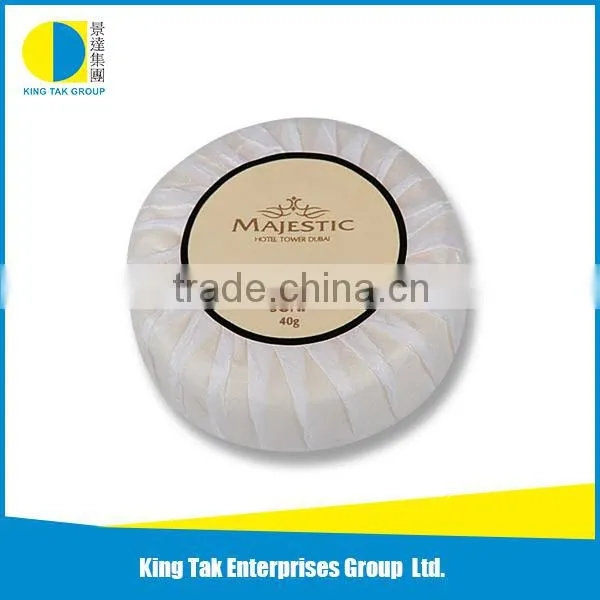 Hot Sale Wholesale 40g Round White Pure Vegetable Oil Soap