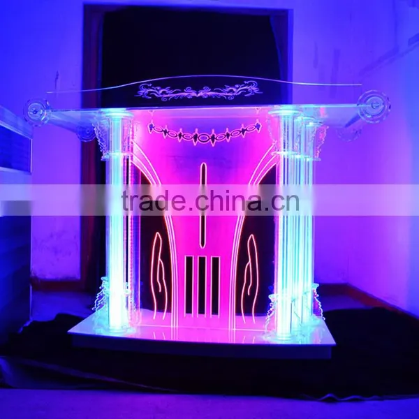 GH-4769 Factory Price Modern Design Clear Acrylic Church Pulpit Supplier's Choice photo-4