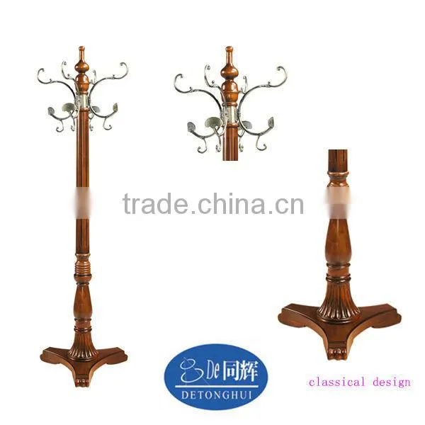 Imperial Style Rubber Wood Standing Coat Hanger S-701# photo-3