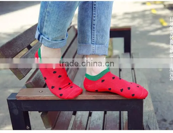 New Design Summer and Autumn Colorful Fruit Socks Combed Cotton Women Ankles photo-5