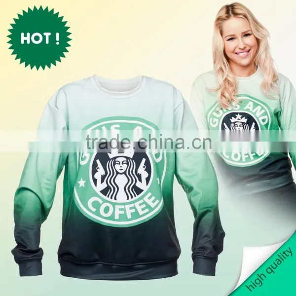 no Hood Gun Coffee Sweatshirts 3d Digital Print Fullprint Crewneck Sweatshirt Spring Autumn Unisex Custom Oversized Pullover photo-6