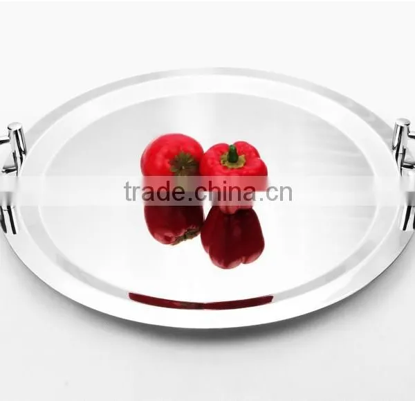 New Products of Gold Rim Stainless Steel Mirror Polishing Dinner Plates for Weddings photo-2