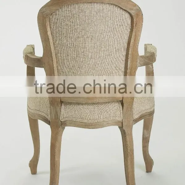 French Style Upholstered Armchair(CH-859-OAK) photo-3