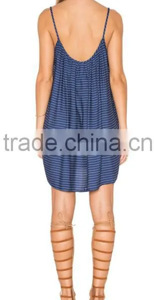 2016 Summer Comfortable Stripe Beach Party Wear Dresses photo-5