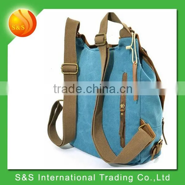 2016 Unisex Retro Classic Canvas Crazy-horse Daily Backpack photo-2