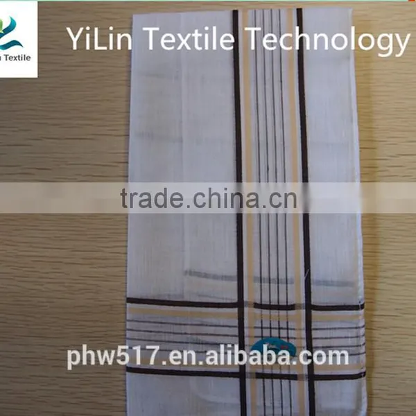 NO-37 100% Cotton Handkerchiefs White Center Handkerchief