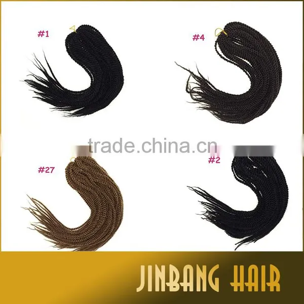 Hot Selling 100g 18inch High Quality Synthetic Crochet Senegalese Twist Kinky Braid Hair photo-3