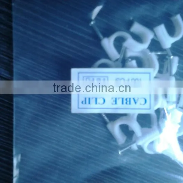Supply White Circle Nail Wire Clip /nail Cable Clips 28mm photo-3