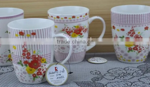 11OZ Bird With Butterfly Full Decal Print Coffee Cups, Shiny Surface Porcelain Mug, KL5004-A415 photo-5