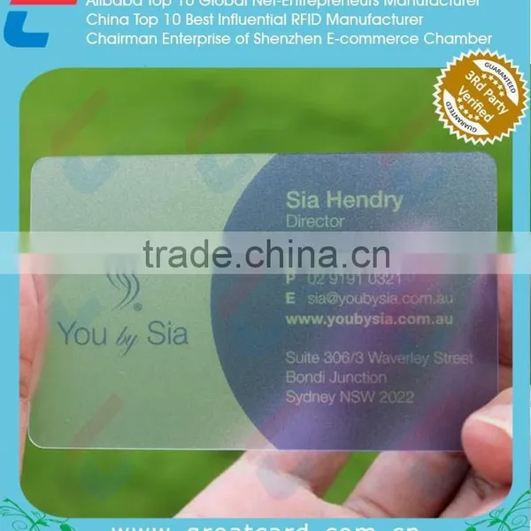 PVC Transparent Business Card Material photo-3
