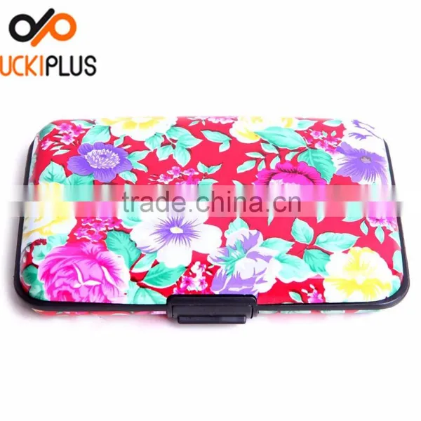 Luckiplus Inventory Black With Yellow Floral Aluminum Wallets Identity Theft Blocker photo-4