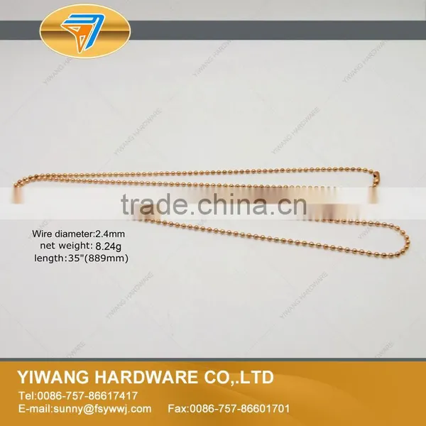 Fancy Electroplating Metal Bead Chain Necklace