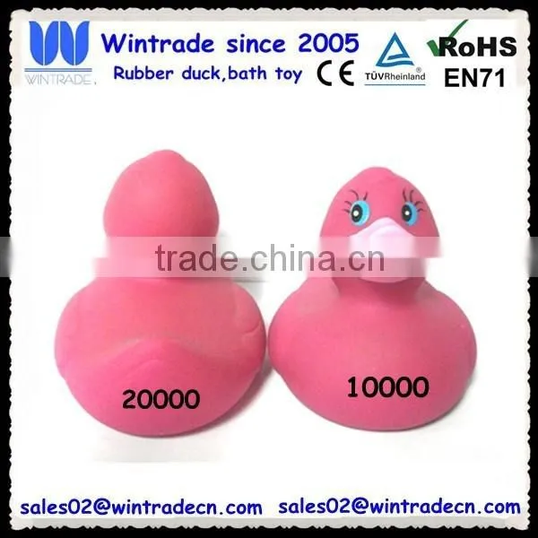 Plastic Pink Race Duck Weighted With Numbers