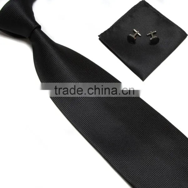 Classical Plaid Fashion Mens Handkerchief Tie Cufflinks photo-6