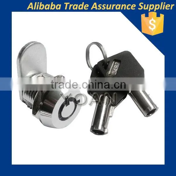 Bright Chrome Plating 2 Tubular Keys Quarter Turn Cabinet Cam Locks