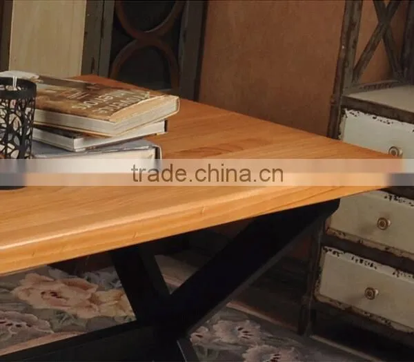 Industrial Real Wood Table Metal Table LOFT Style photo-3