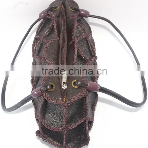 Antique Color Leather Bag Vintage Totally Handmade Crafts Top Quality Factory Price photo-3