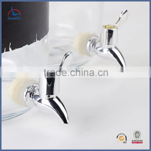 Hot Selling Drink Dispenser Glass Black Chalkboard Glass Honey Dispenser photo-3