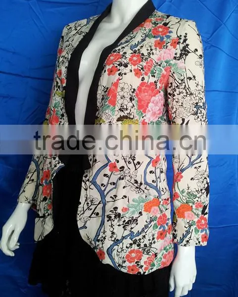 Flower Printed Ladies Fashion Suits Lehenga Blouse Designs photo-2