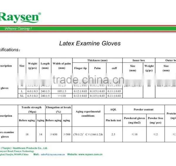 High Quality 100% Latex Examination Gloves With Medical CE photo-6