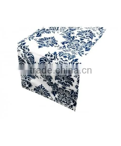 Navy Blue Burlap Table Runner photo-4