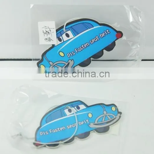Custom Made Hanging Paper Car Air Freshener , Car Shape Paper Air Fresheners