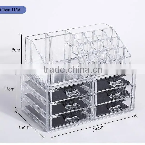 Customize Clear Acrylic Stroge Case Makeup Organizer Cosmetic Case photo-2